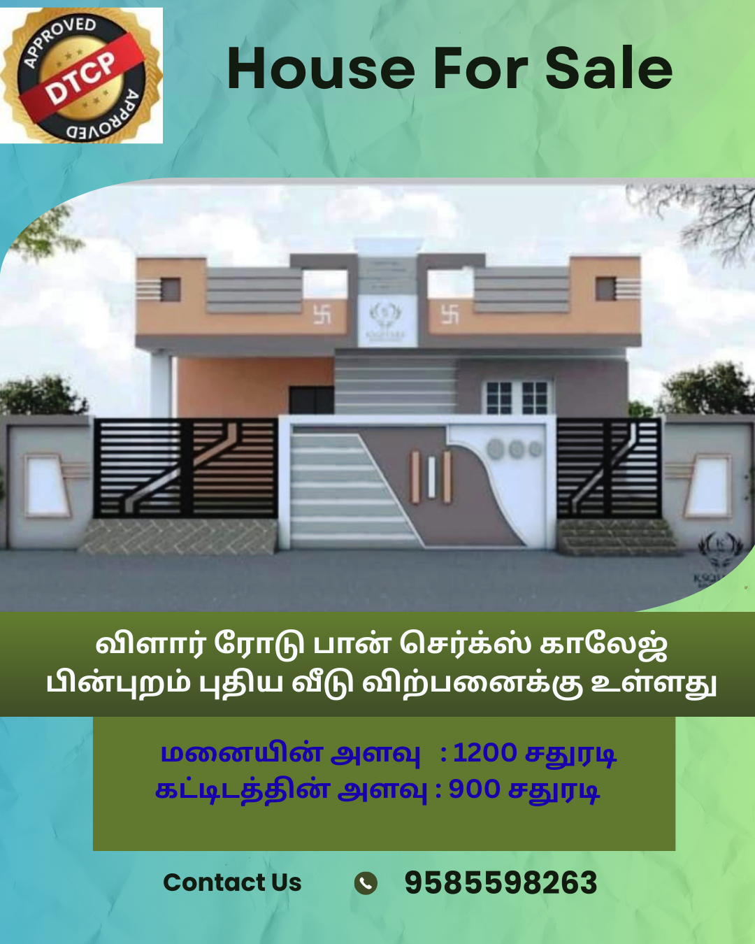 Residential House / Villa for Sale in VILLAR ROAD, THANJAVUR, Thanjavur